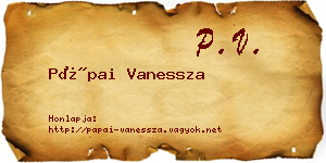 Pápai Vanessza névjegykártya